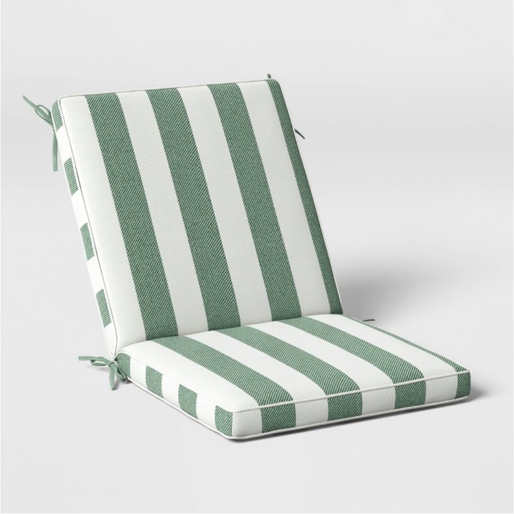 Studio McGee 23"x21" Outdoor Chair Cushion with Contrast Piping